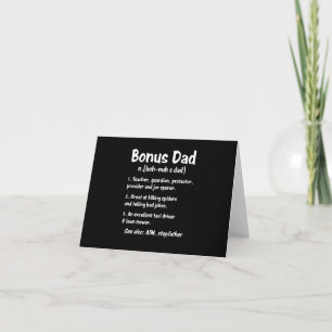 Carte Définition drôle à propos de Bonus Papa