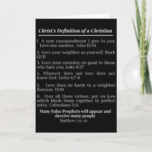 Carte Définition du chrétien selon le Christ Verset bibl