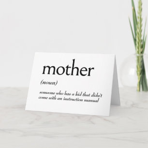 Carte Définition du dictionnaire pour MÈRE