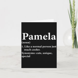 Carte Définition du nom Pamela Drôle D