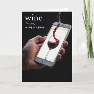 Carte Définition du vin pour l'anniversaire du dictionna