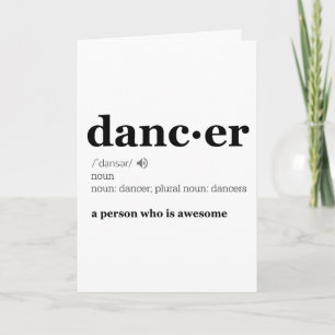Carte Définition d'un danseur