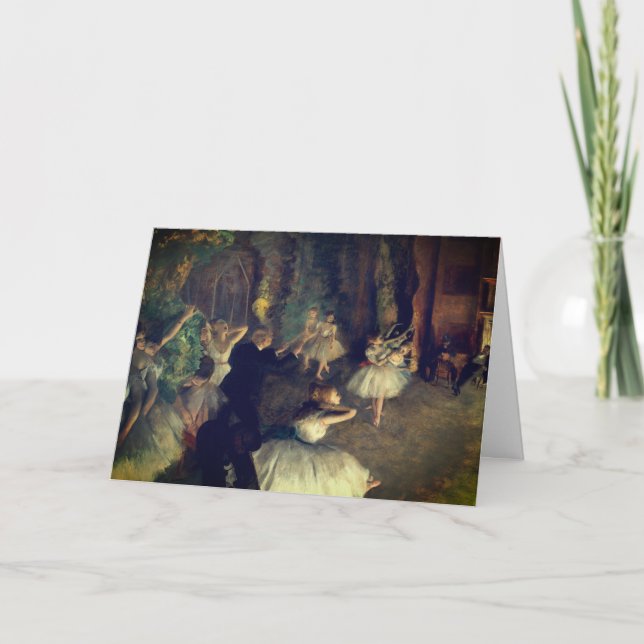 Carte Degas' La répétition du ballet sur scène : (Devant)