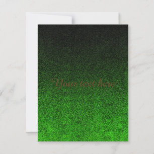 Carte Dégradé de Parties scintillant noire et verte tomb