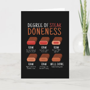 Carte Degré D'Élevage De Steak Grillades De Viande BBQ