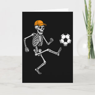 Carte Déguisement Halloween de squelette drôle de footba