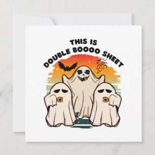 Carte Déguisement Halloween Fantôme Drôle Boo