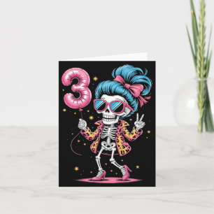 Carte Déguisement squelette Halloween pour enfants 3ème 