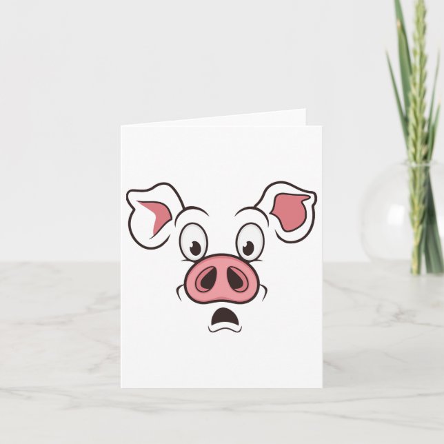 Carte Déguisement Tête de Cochon  (Devant)