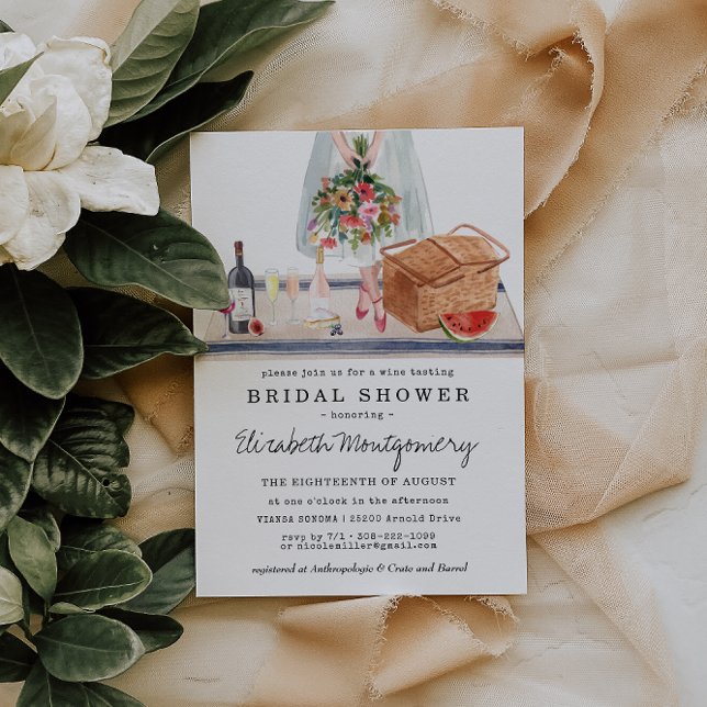 Carte Dégustation Élégante De Vins | Fête des mariées de (Créateur téléchargé)