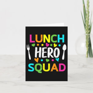 Carte Déjeuner Hero Squad Funny Lady Cafeteria Squad Wor