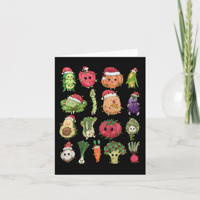 Carte Déjeuner Lady Cuisine végétale Noël Arbre de Noël  (Devant)