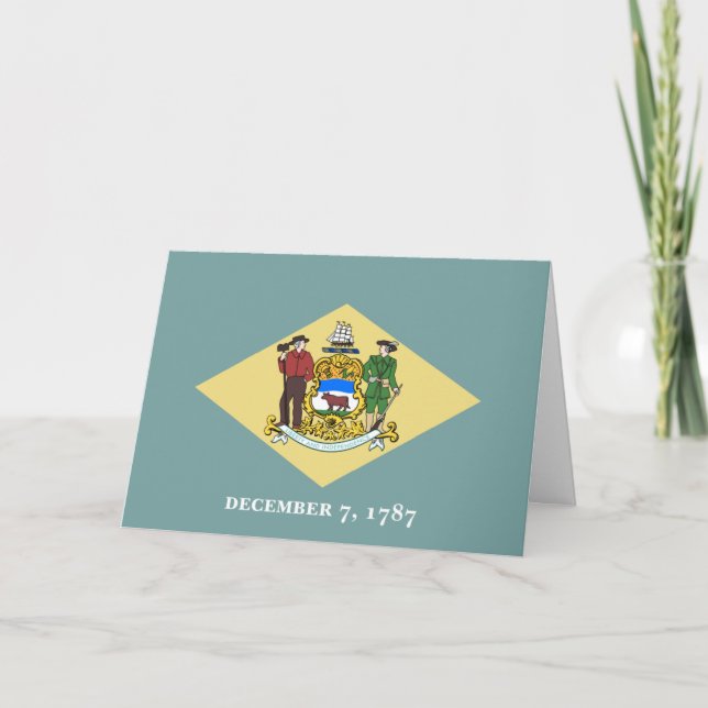 Carte Delawarean Flag, Flag of Delaware (Devant)