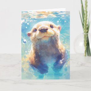 Carte Délicieusement de loutre Une aventure aquatique