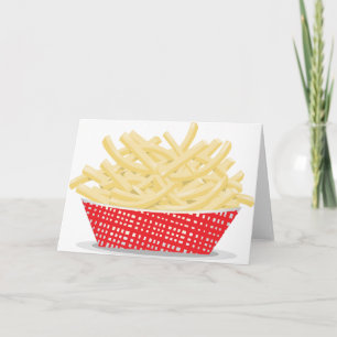 Carte Délicieuses Frites Rétro Fast Food