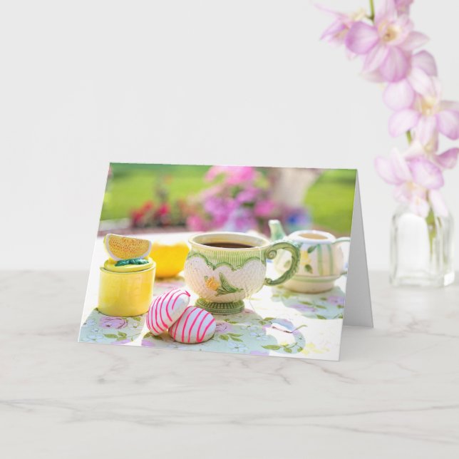 Carte Délicieux Petit-Déjeuner Tea Party Lemon Boisson (Orchidée)