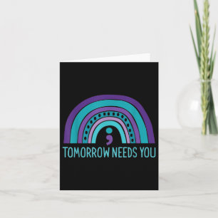 Carte Demain a besoin de vous Semicolon Rainbow Suicide