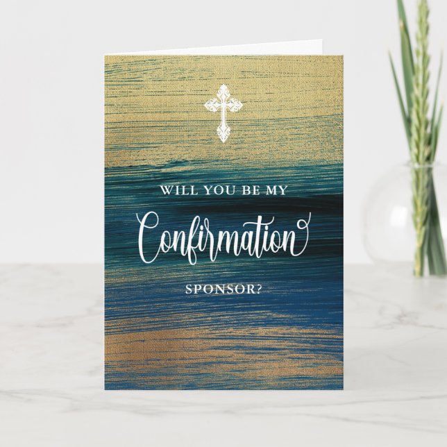 Carte Demande de commanditaire de confirmation Gold et B (Devant)