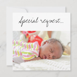 Carte Demande spéciale Be My GodParent Sleeping Baby Car
