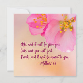Carte Demandez, Et Ce Sera L'Inspiration Florale Chrétie