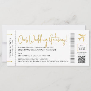 Carte d'embarquement avec QR Code Destination Mari
