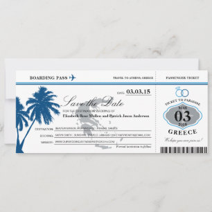 Carte d'embarquement Blue Greece Enregistrer la da