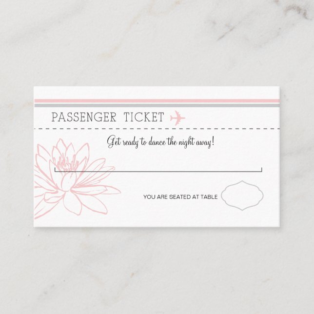 Carte d'embarquement Carte d'escorte/de siège (Devant)