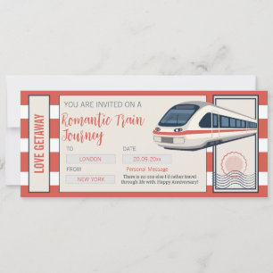 Carte d'embarquement de billet de train de voyage