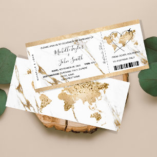 Carte d'embarquement de destination Billet d'or Pl