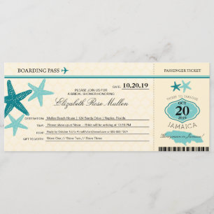 Carte d'embarquement de Fêtes des mariées Jamaïque