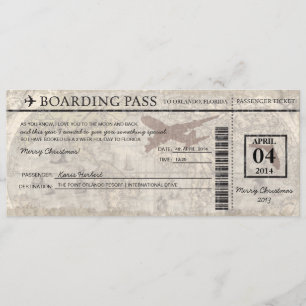 Carte d'embarquement de la Floride