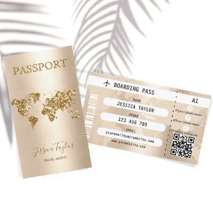 Carte d'embarquement de l'agent de voyage Passport