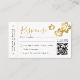 Carte d'embarquement de mariage à Hawaii Billet Mi