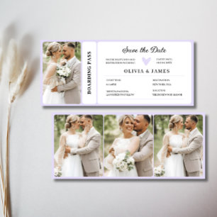 Carte d'embarquement de mariage de destination imp