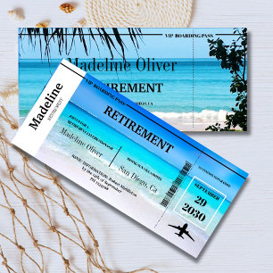 Carte d'embarquement de retraite Destination Beach