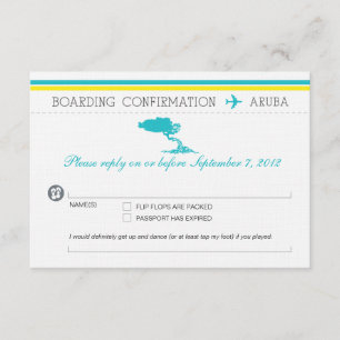 Carte d'embarquement de RSVP VERS Aruba