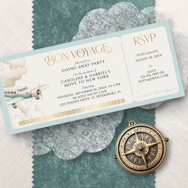 Carte d'embarquement de voyage d'aventure Fête de  (Créateur téléchargé)