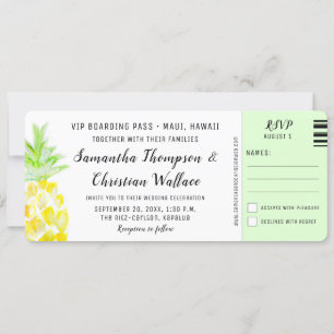 Carte d'embarquement Destination Mariage RSVP bill
