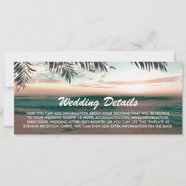 Carte d'embarquement Détails de mariage sur la pla (Devant)