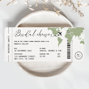 Carte d'embarquement Fête des mariées Voyage Sage