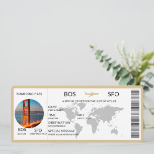 Carte d'embarquement Gratte Surprise Révélation de