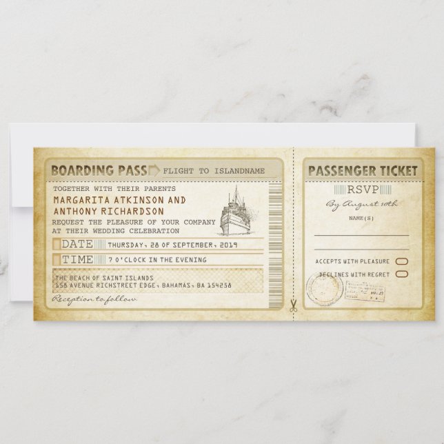 carte d'embarquement mariage billets-invitations e (Devant)