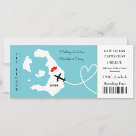 Carte d'embarquement Mariage Destination Santorini