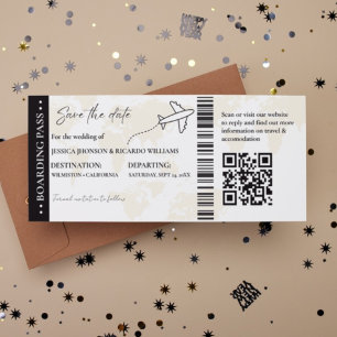 Carte d'embarquement Minimaliste billet de sauvega
