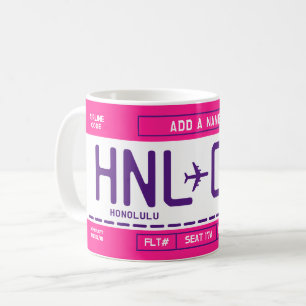 Carte d'embarquement personnalisée Mug