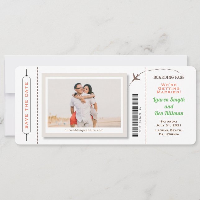Carte d'embarquement Photo Enregistrer la date arr (Devant)