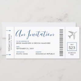 Carte d'embarquement Plane Billetterie Destination