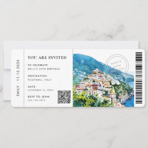Carte d'embarquement Positano Côte d'Amalfi Annive