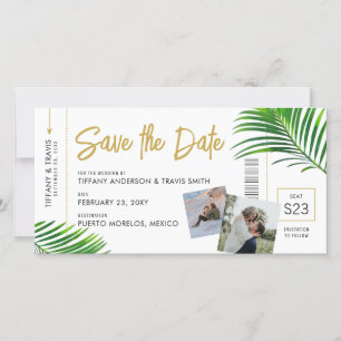 Carte d'embarquement pour destination plage tropic