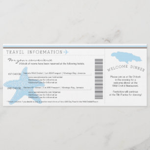 Carte d'embarquement pour informations de voyage p